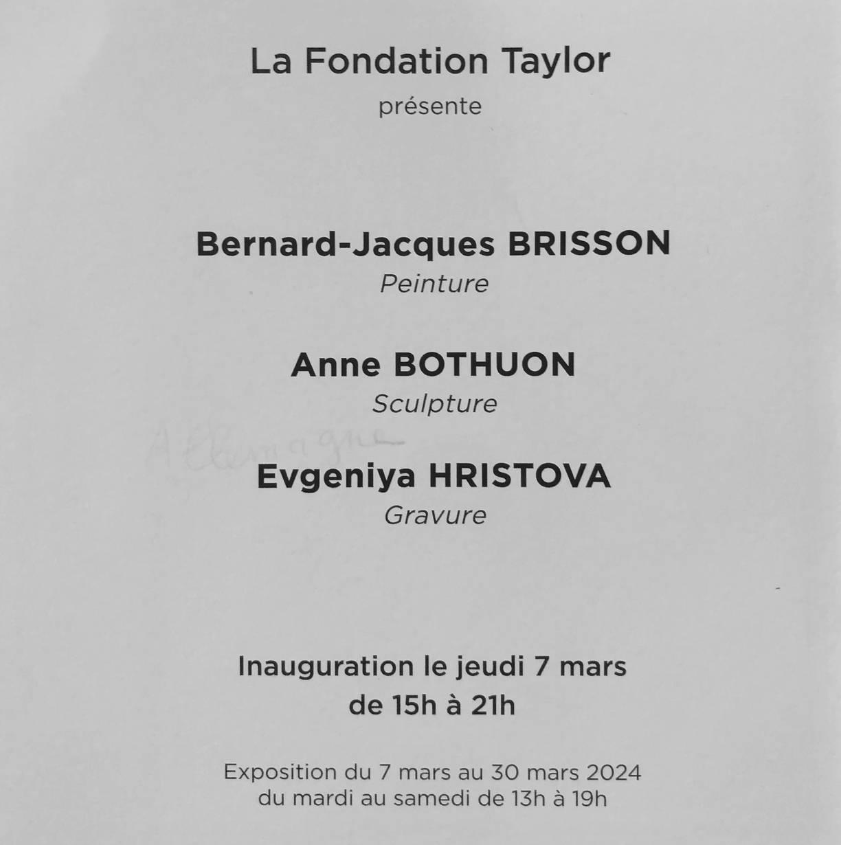 FONDATION TAYLOR 2024